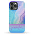 Neon Rainbow Agate Custom Name iPhone Case